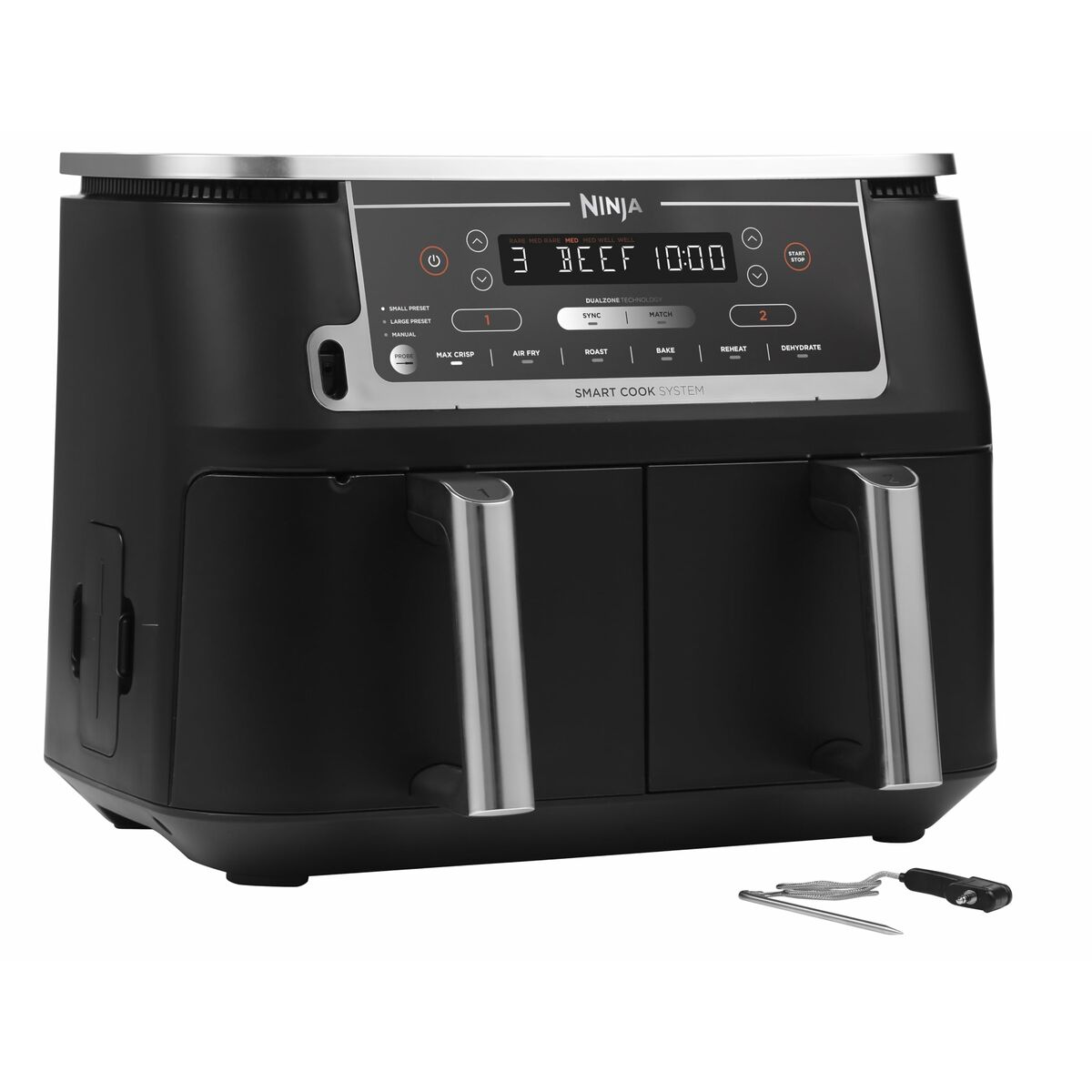 Vue de face Airfryer Ninja AF451EU Noir – Cozy-cook