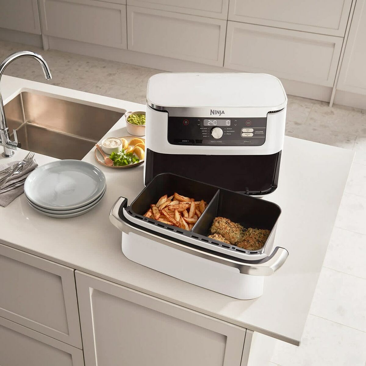 Panier ouvert Airfryer Ninja AF500EUWH Blanc – Cozy-cook