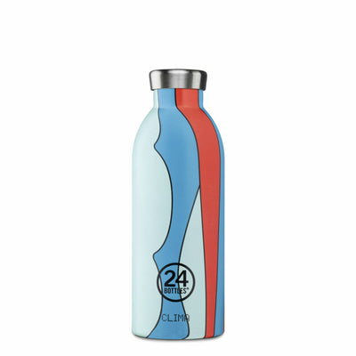 Thermos inox 500ml sans BPA étanche posé sur une table en extérieur