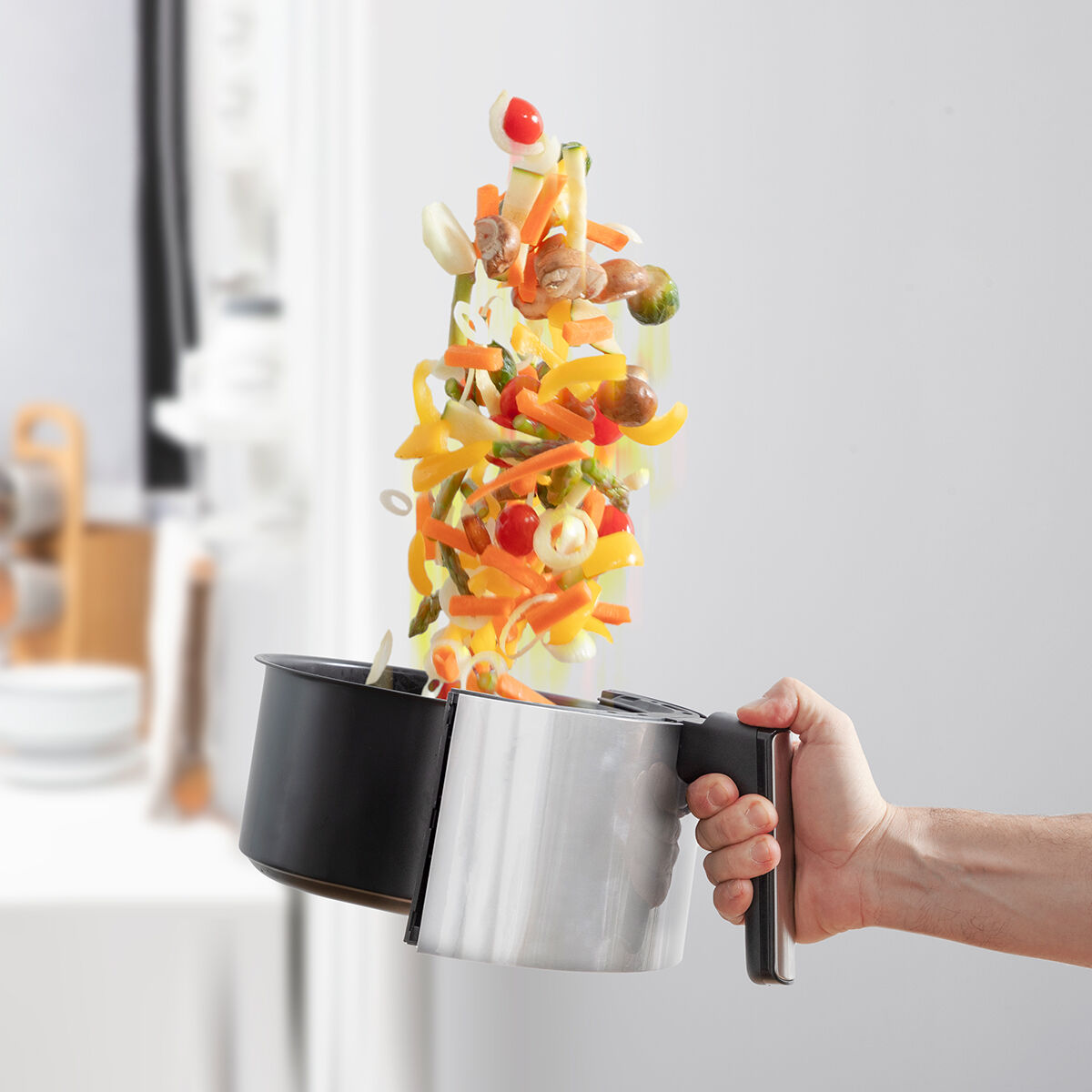 Friteuse antiadhésive avec panier lavable