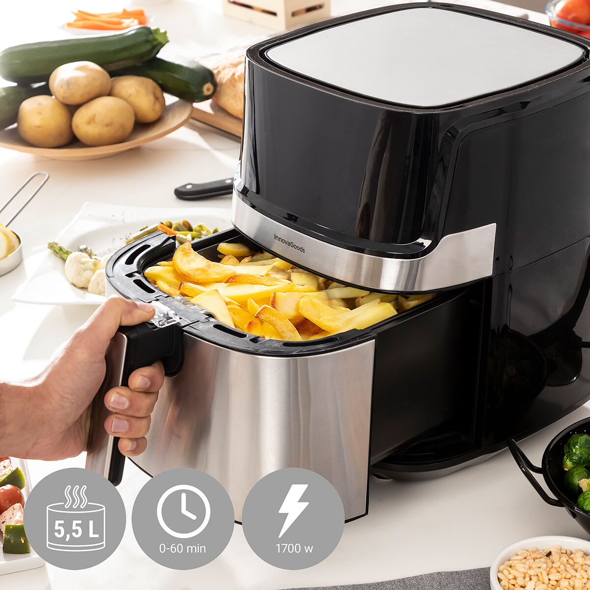 Panier amovible Airfryer InnovaGoods Fryinn Pro – Cozy-cook