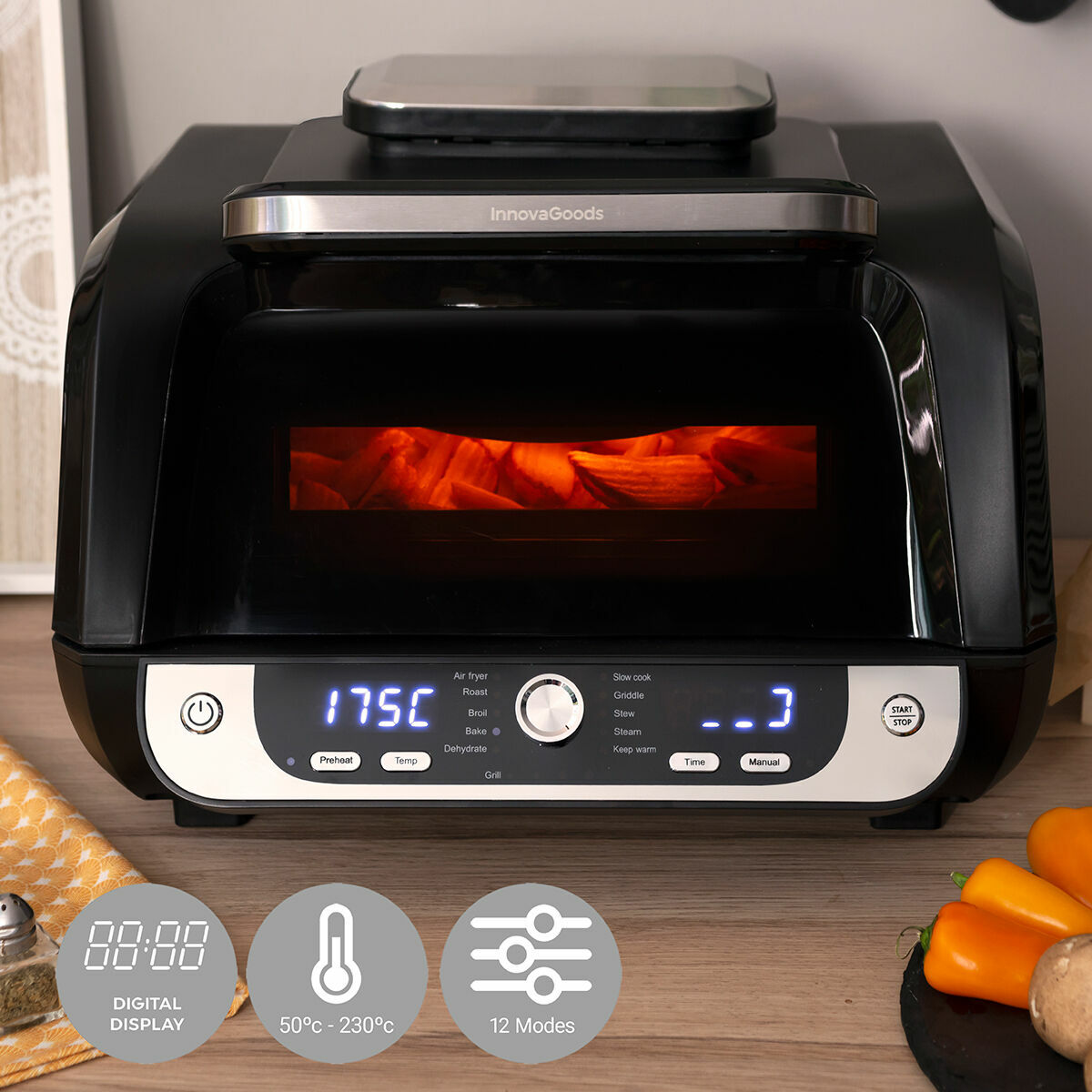Friteuse à air avec 12 programmes