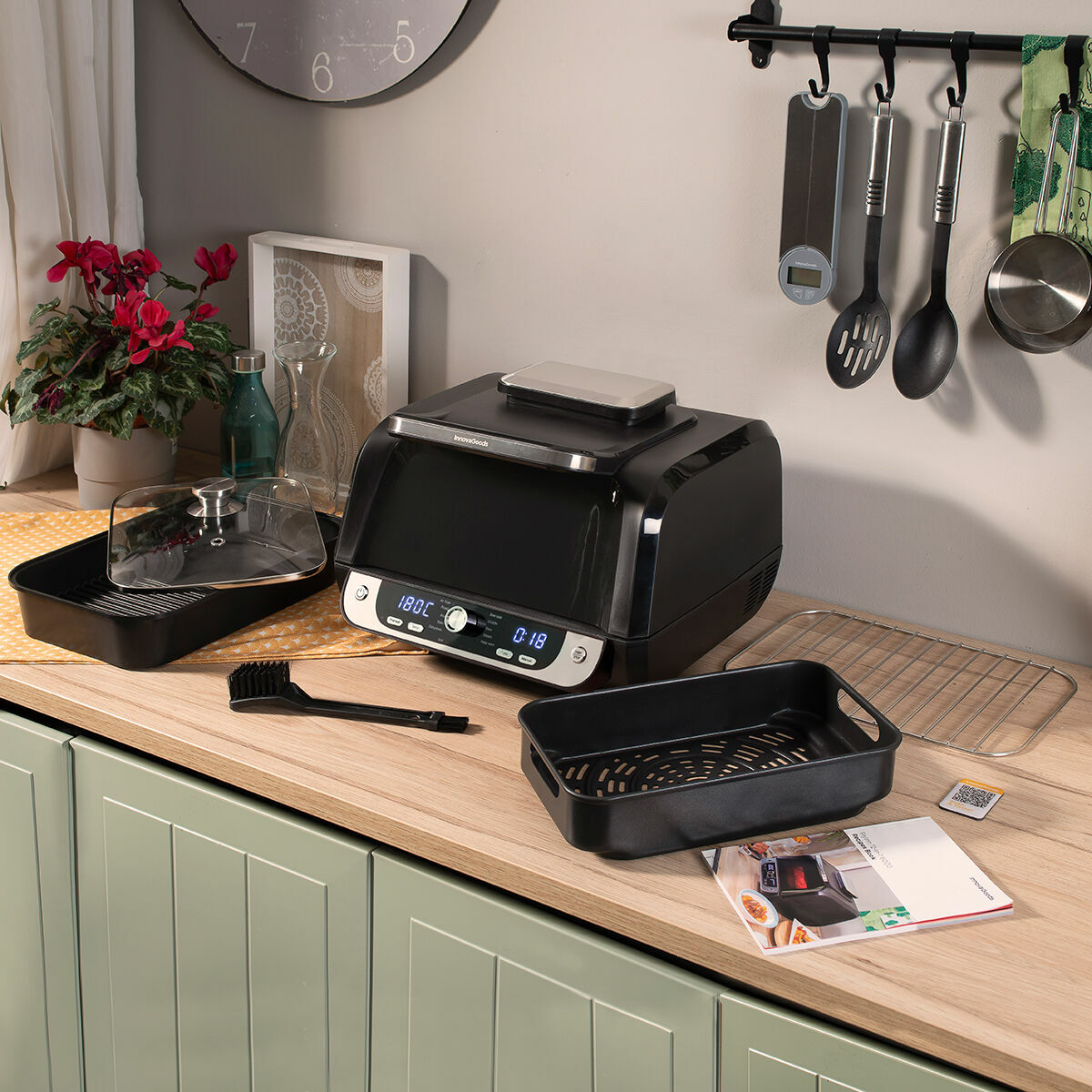 Cuisson sans huile avec accessoires
