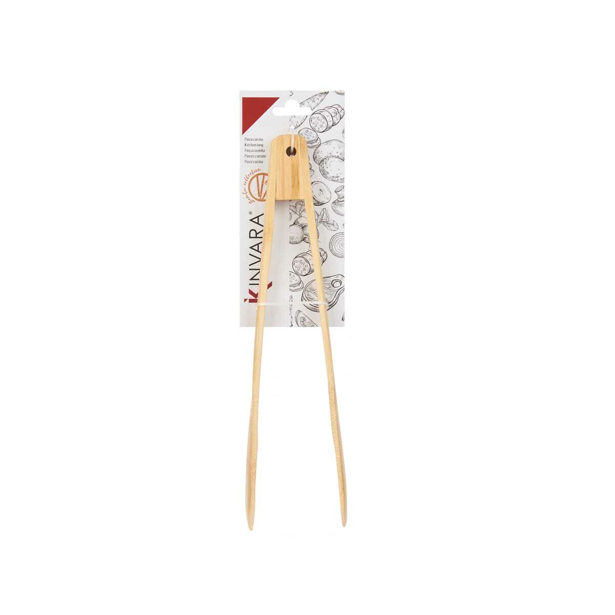 Pinces de service en bois naturel pour aliments chauds