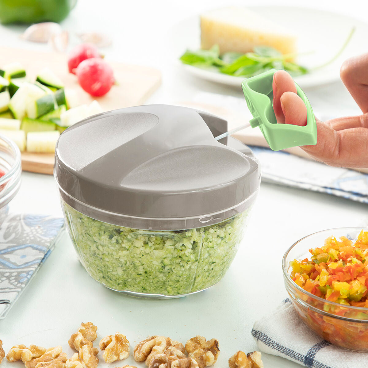 Hachoir manuel avec corde pour aliments