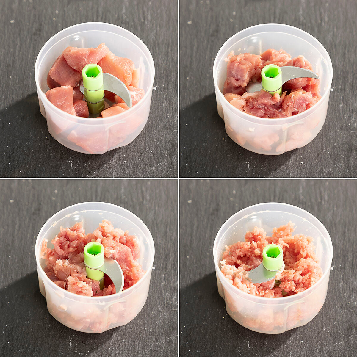 Préparation d’aliments avec le Mini Hachoir Portable Rechargeable