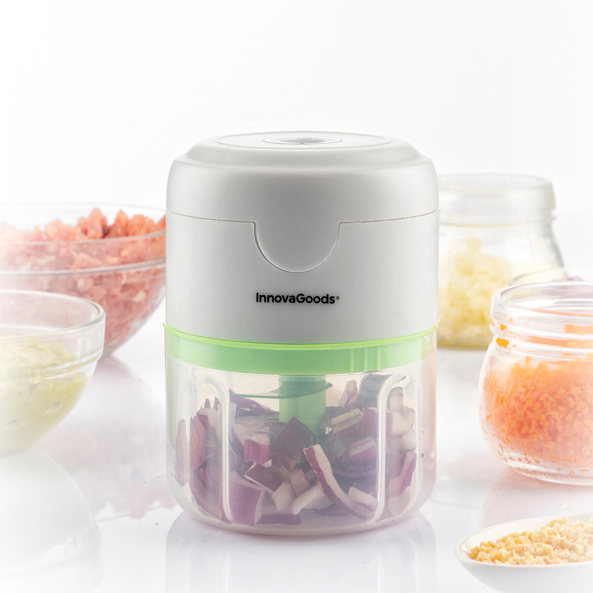Hachoir électrique compact pour légumes et fruits