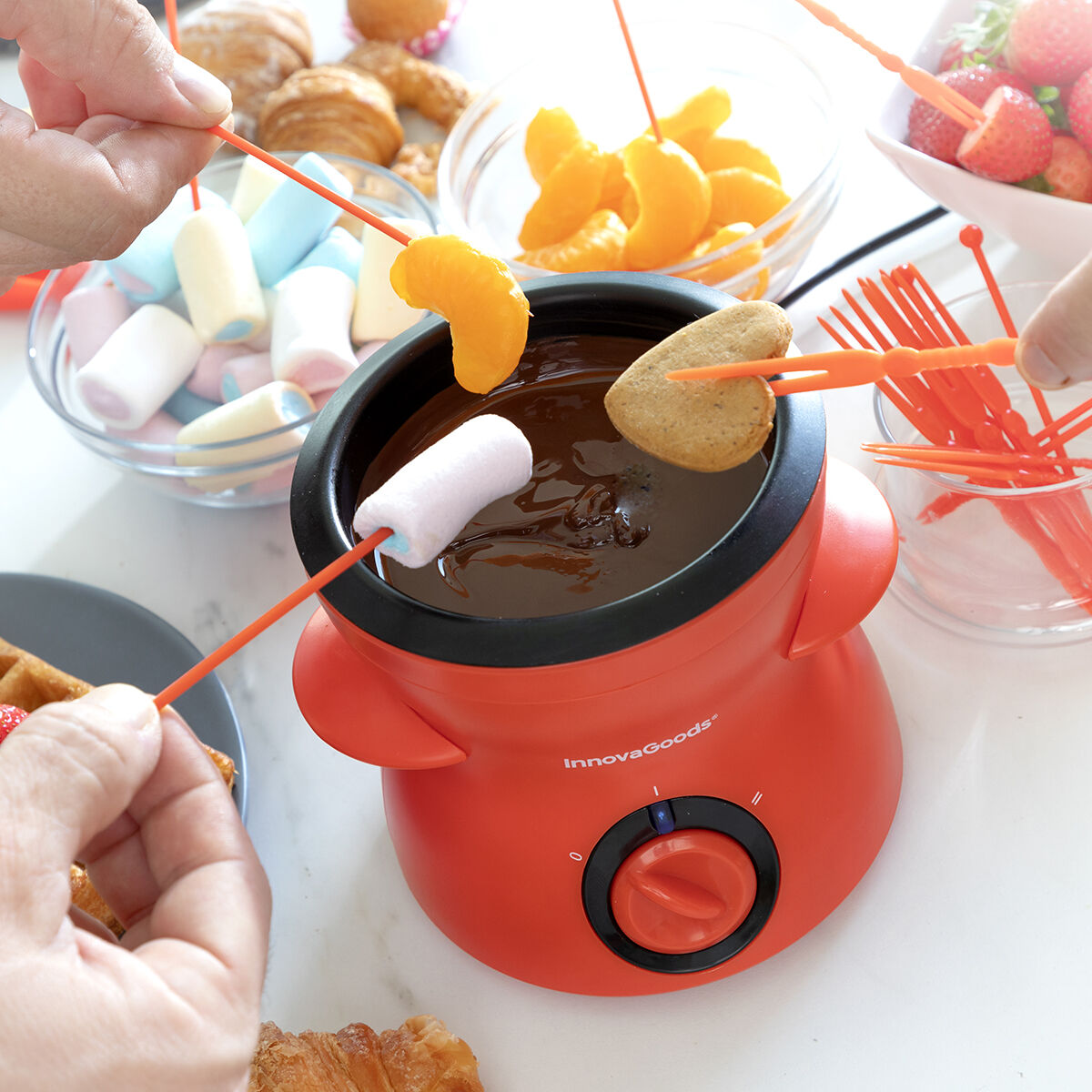 Fondue chocolat électrique InnovaGoods avec fruits