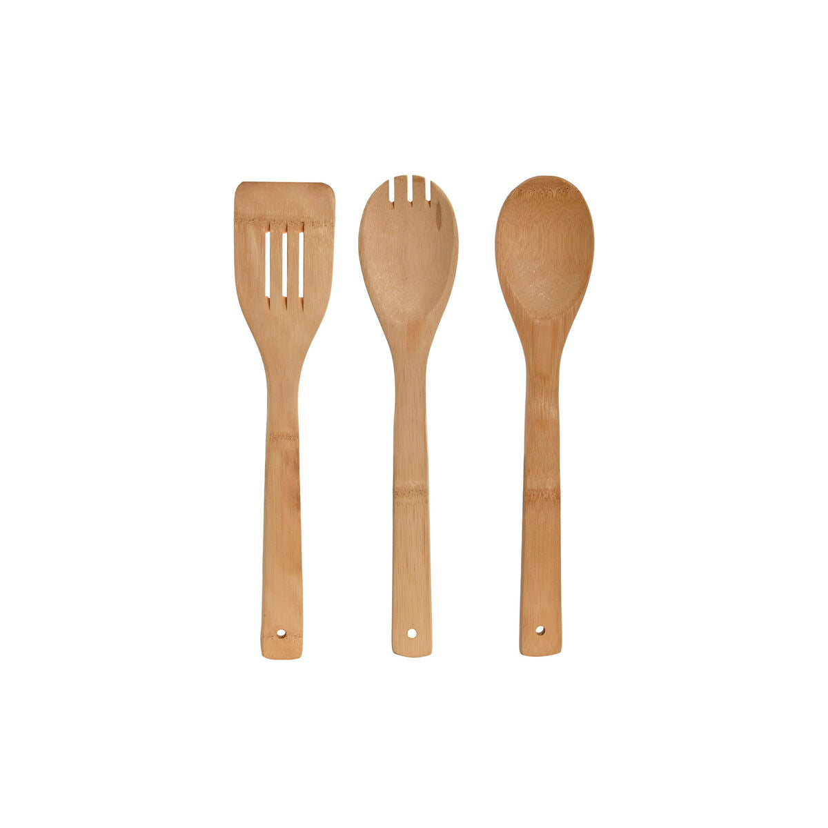 Détail du support ustensiles cuisine bambou inox 6 pièces en situation

