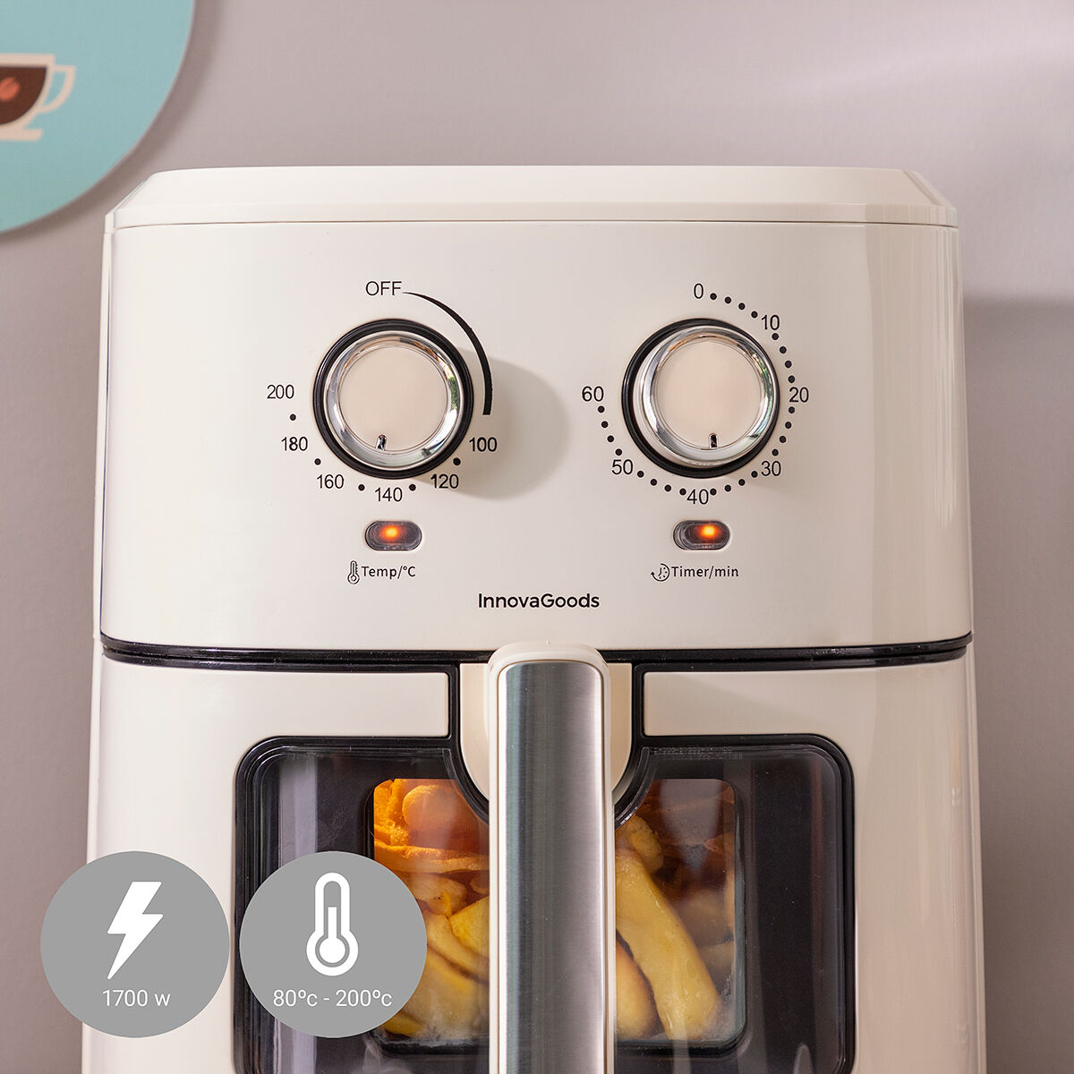 Airfryer InnovaGoods Vynner Pro posée sur plan de travail – Cozy-cook

