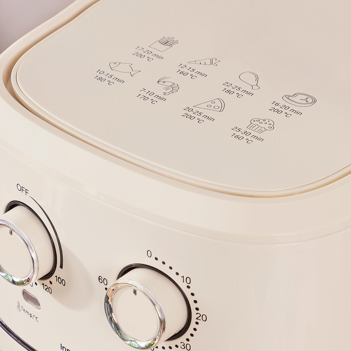 Friteuse à air rétro crème 6,5 L