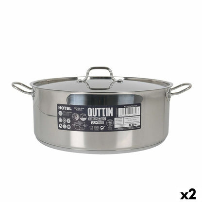 Lot de 2 casserole avec couvercle aluminium en cuisine

