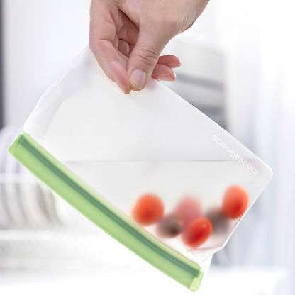 Sacs alimentaires écologiques transparents de différentes tailles

