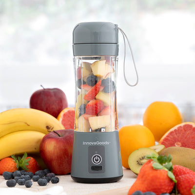 Mixeur portable rechargeable Innovagoods posé sur une table

