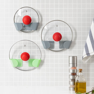 Set 3 supports muraux adhésifs cuisine fixés au mur

