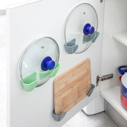 Rangement suspendu avec le set 3 supports muraux adhésifs cuisine

